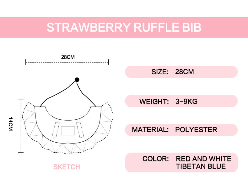 Strawberry Ruffle Bib