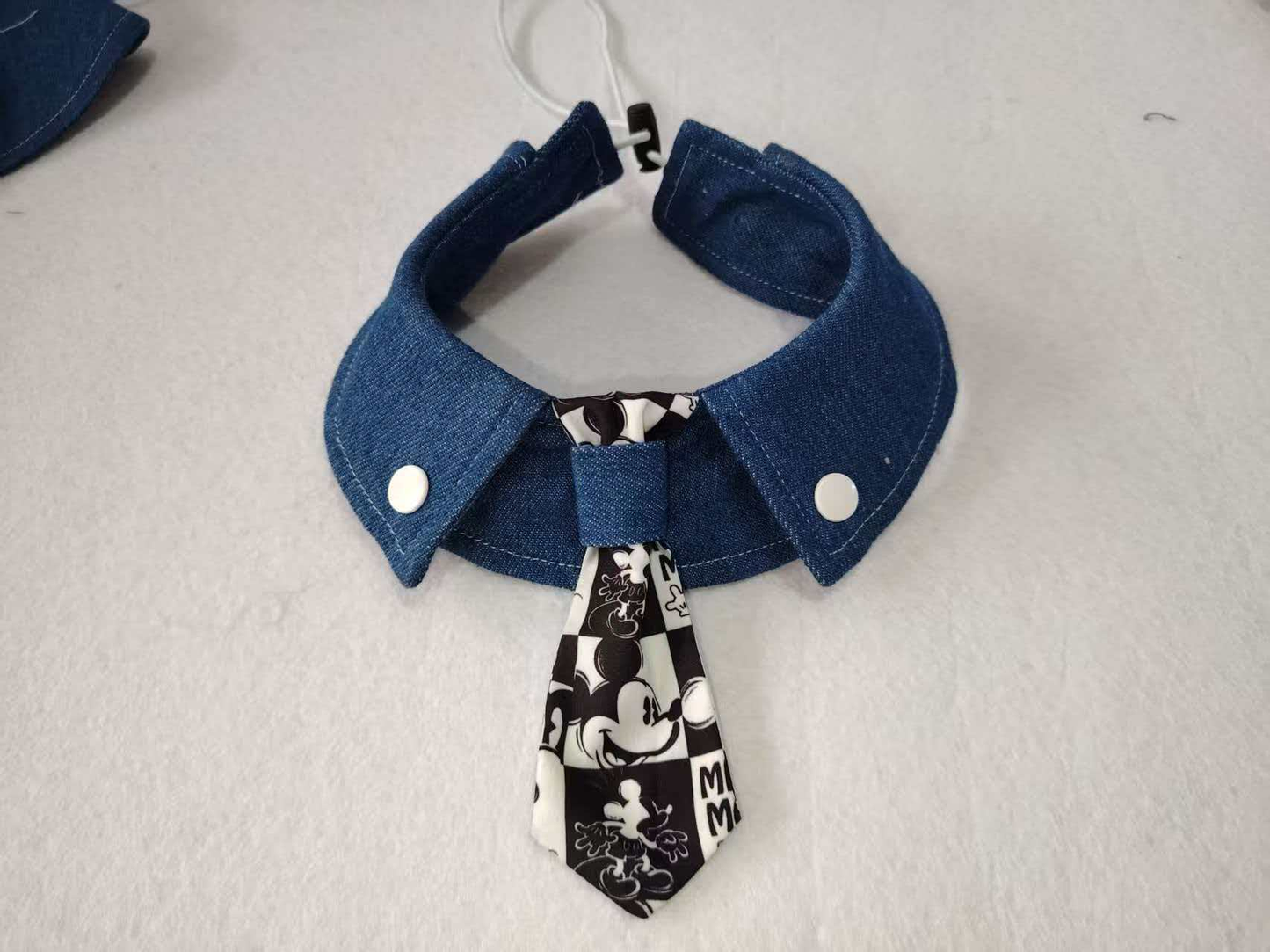 Mickey Denim Pet Tie Collar