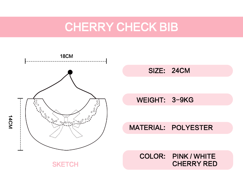 Cherry Check Bib