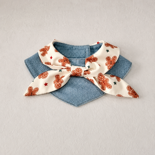 Gingerbread Pup Bow Collar