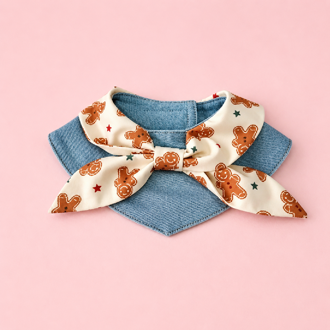 Gingerbread Pup Bow Collar