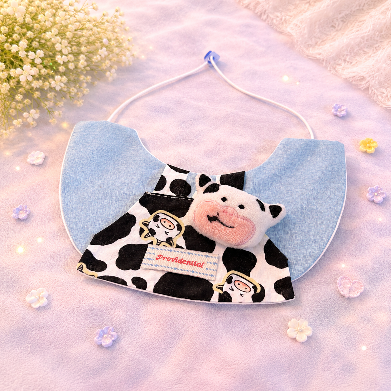 Moo Moo Denim Bib